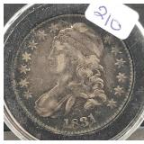 1831 CAPPED BUST HALF DOLLAR