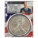 2020-W SILVER EAGLE - JOE BIDEN 46TH PRESIDENT -