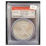 2014-S SILVER EAGLE - FIRST STRIKE - PCGS: MS69 -