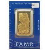PAMP 1 OZ FINE GOLD INGOT - 999.9 - SUISSE