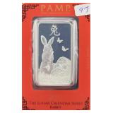 2023 LUAR CALENDAR SERIES RABBIT - 1 OZ SILVER