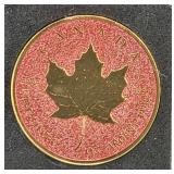 2024 CANADA 1 OZ SILVER ROUND WITH RUBY DUST