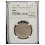 1946-S BOOKER T. WASHINGTON HALF DOLLAR -