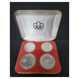 1972 SILVER OLYMPIC 4 COIN SET - EACH COIN CONTAIN