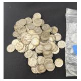 (100) ASSORTED DATE ROOSEVELT & MERCURY SILVER