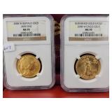 8-8-08 DOUBLE PROSPERITY GOLD COIN SET