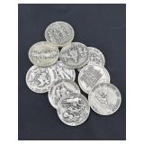 (10) DANBURY MINT HISTORY STERLING SILVER ROUNDS