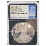 2016-W SILVER EAGLE LETTERED EDGE