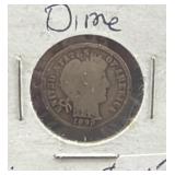 1892 BARBER DIME