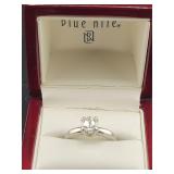 1.01 CT ROUND BRILLIANT DIAMOND & PLATINUM RING