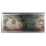 MS. LIBERTY 1 MILLION DOLLAR FOIL NOTE W/ 1 GM
