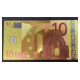 10 EURO NOTE W/ 1 GRAM .999 FINE SILVER BAR