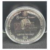 2018 1 OZ SERBIAN SILVER ROUND NIKOLA TESLA