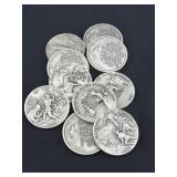 (10) DANBURY MINT HISTORY STERLING SILVER ROUNDS