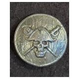 PIRATE SILVER SHIELD 63.0 GRAMS .999 FINE SILVER