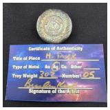 3 OZ SILVER HOCKEY PUCK BY HARD KNOX METALS