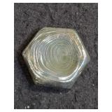 HEXAGON SILVER BAR 62.9 GRAMS .999 FINE SILVER