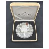 1986 SINGAPORE 5 OZ TIGER SILVER ROUND