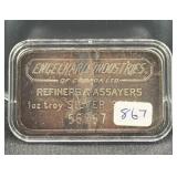 ENGELHARD 1 OZ SILVER INGOT