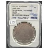 2022 1 OZ SERBIAN SILVER ROUND NIKOLA TESLA