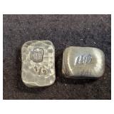 (2) LHB 1/2 OZ SILVER BLOCKS .999 FINE SILVER