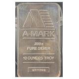 10 OZ A-MARK SILVER BAR