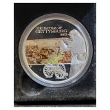 BATTLE OF GETTYSBURG COLORIZED 1 OZ SILVER ROUND