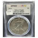 2013 SILVER EAGLE PCGS: MS69