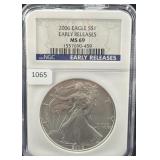 2006 SILVER EAGLE EARLY RELEASES NGC: MS69