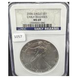 2006 SILVER EAGLE EARLY RELEASES NGC: MS69
