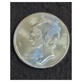 1 OZ SILVER ROUND - RESEMBLES MERCURY DIME