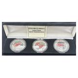 STANLEY CUP CHAMPION DETROIT RED WINGS 3 COIN SET