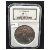 1993 SILVER EAGLE NGC: MS69