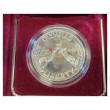 1988 OLYMPIC PROOF SILVER DOLLAR W/ BOX & COA
