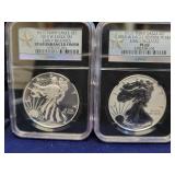 2013 WESTPOINT SILVER EAGLE 2 COIN SET