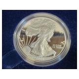 2001-W PROOF SILVER EAGLE W/ BOX & COA