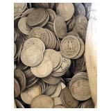 (400) SILVER WASHINGTON QUARTERS - 21.9 LBS.
