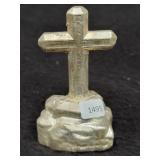 MK BARZ -.999 FINE SILVER CROSS ON MOUND -150 GRAM