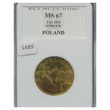 2010 POLAND 2 ZL COIN - GORLICE - PCGS: MS67