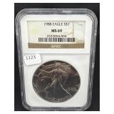 1988 SILVER EAGLE NGC: MS69
