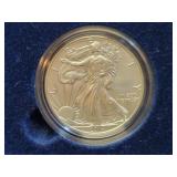 2014 UNC SILVER EAGLE W/ BOX & COA