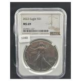 2022 SILVER EAGLE NGC: MS69