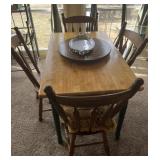 BUTCHER BLOCK DINING TABLE W/4 CHAIRS -