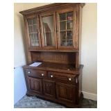 WALNUT FINISH CHINA CABINET 52X18X78