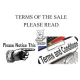 TERMS OF THE SALE - PLEASE READ!!