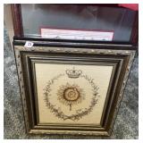 2 CROSS-STITCH & FRAMED FAMILY SAYING