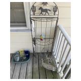 PLANT STAND & MISC. VASE