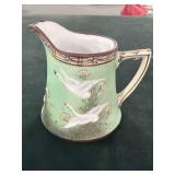 NIPPON HAND PAINTED "FLYING GEESE" CREAM PITCHER