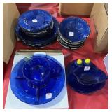 29 PC. COBAL BLUE DINNERWARE AND