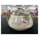 PORCELAIN COVERED JAR - O. & E. G. ROYAL AUSTRIA -